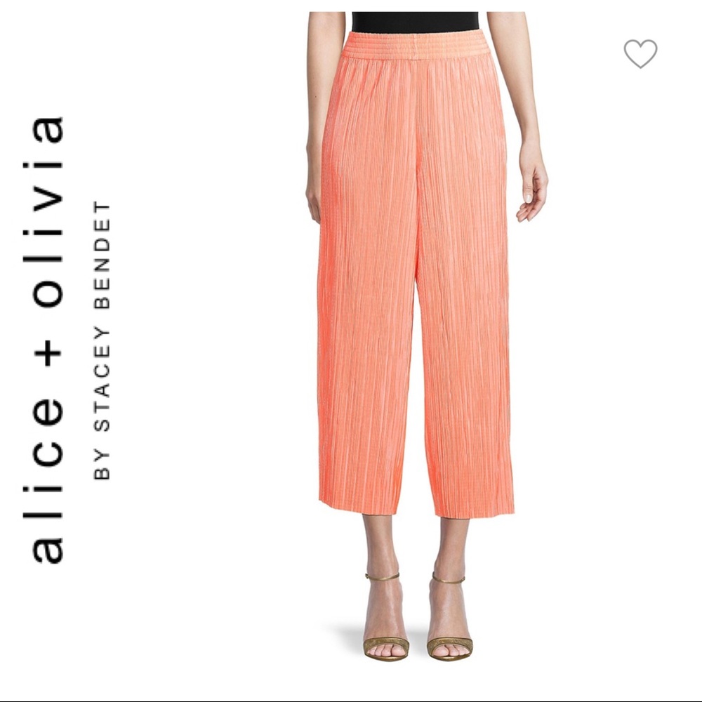 Alice + Olivia Coral Cropped Pants